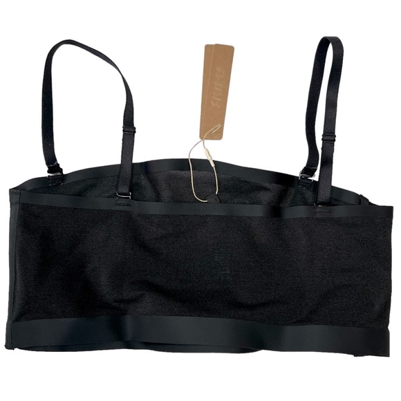 SKIMS SHEER SCULPT BANDEAU IN ONYX BLACK - Picture 3 of 5